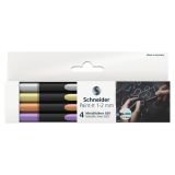 Popisovač Schneider Paint-It 020 Metallic hrot 1-2mm (sada 4 ks)