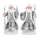 Postava Mikuláše s žezlem 30 cm a LED světlem (2 varianty) Postava Mikuláše s žezlem 30 cm a LED světlem (2 varianty)