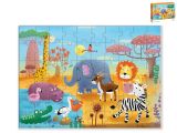 Puzzle 32x23cm zvířátka v Africe 60dílků v krabičce