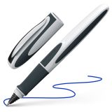 Roller bombičkový SCHNEIDER Ray white-dark grey - modrá náplň