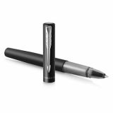 Roller Parker Vector XL Black, hrot F, čierna náplň