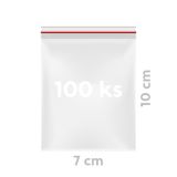 Sáčky rychlouzavírací 7 x 10 cm (100 ks v bal.) Sáčky rychlouzavírací 7 x 10 cm (100 ks v bal.)