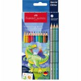 Sada pastelek Faber-Castell Colour Grip 10+3 metalické - Dino