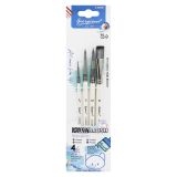 Sada plochých a kulatých štětců (4 ks) na blistru Sada plochých a kulatých štětců (4 ks) na blistru