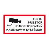 Samolepka - Tento priestor je monitorovaný... Samolepka - Tento priestor je monitorovaný...