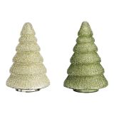 Skleněný vánoční stromek 20 cm, zelený / stříbrné třpytky (mix 2 barev /cena za 1 ks) Skleněný vánoční stromek 20 cm, zelený / stříbrné třpytky (mix 2 barev /cena za 1 ks)