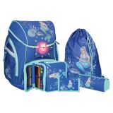 Školní aktovka - 5-dílný set, PRO LIGHT Mermaid, LED