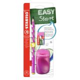 Školní set pro leváky - tužka STABILO EASYgraph v růžové barvě + guma a ořezávátko Školní set pro leváky - tužka STABILO EASYgraph v růžové barvě + guma a ořezávátko