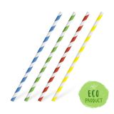 Slamka papierová Špirála farebný mix Ø6mm x 20cm [25 ks]