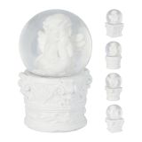 Sněhová koule 45x45x60 mm s figurkou anděla (mix 4 vzorů /cena za 1 ks)