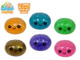 Squishy Dumpling knedlík sliz se třpytkami 8,5cm 6druhů v košíku 12ks v DBX