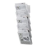 Stojan na prospekty A4, s 5 přihrádkami, nástěnný