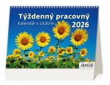 Stolní kalendář 2026 Týdenní pracovní kalendář s citáty