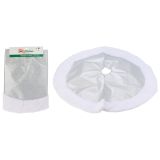 Sukně na vánoční stromek, průměr 90 cm - stříbrná metalíza