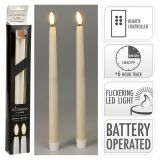 Sviatočné sviečky 27 cm s LED s mihotavým plameňom, sada 2 ks Sviatočné sviečky 27 cm s LED s mihotavým plameňom, sada 2 ks