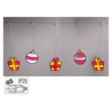 Světelná dekorace na zavěšení 100 cm s LED vánoční koulí /dárek Světelná dekorace na zavěšení 100 cm s LED vánoční koulí /dárek