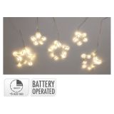 Svítící záclonový řetěz / záclona 45x mikro LED hvězdičky, délka 120 cm Svítící záclonový řetěz / záclona 45x mikro LED hvězdičky, délka 120 cm