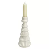 Svícen na vánoční stromek bílý 18 cm, keramika