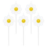 Svíčka dortová - sedmikráska 7,5 cm oboustranná (5 ks)