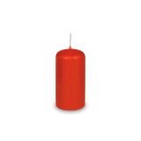 Svíčka válcová 40 x 80 mm, červená (4 ks v bal.)