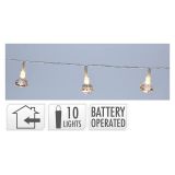 Svítící řetěz s 10 LED zvonky, délka 1 m