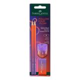 Tužka Faber-Castell 2 (B) + guma + ořezávátko Melon Flow Edition Tužka Faber-Castell 2 (B) + guma + ořezávátko Melon Flow Edition