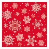 Ubrousky PAW AIRLAID 40x40 cm (12 ks) Snowflakes red Ubrousky PAW AIRLAID 40x40 cm (12 ks) Snowflakes red