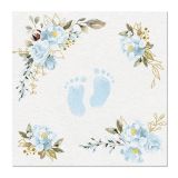 Ubrousky PAW AIRLAID 40x40 cm Baby Feet light blue