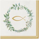 Ubrousky PAW AIRLAID 40x40 cm - First communion gold fish