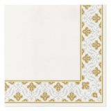 Ubrousky PAW AIRLAID 40x40 cm - Floral Frame Gold