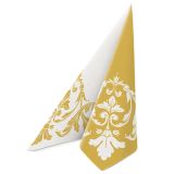 Ubrousky PAW AIRLAID 40x40 cm - Reverse Motif gold-white