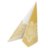 Ubrousky PAW AIRLAID 40x40 cm - Reverse Royal Lace gold-white