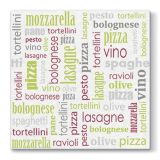 Ubrousky PAW AIRLAID L 40x40cm Italian Food Green