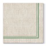 Ubrousky PAW AIRLAID L 40x40cm Natural Frame Dark Green
