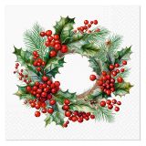 Ubrousky PAW L 33x33cm Berry Wreath Ubrousky PAW L 33x33cm Berry Wreath