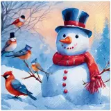 Ubrousky PAW L 33x33cm Distinctive Snowman