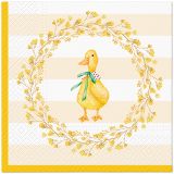 Ubrousky PAW L 33x33cm Duck with Wreath