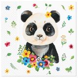 Ubrousky PAW L 33x33cm Flower Panda