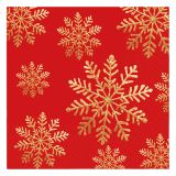 Ubrousky PAW L 33x33cm Handmade Snow (Red)