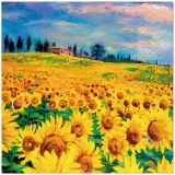 Ubrousky PAW L 33x33cm Painted Sunflowers