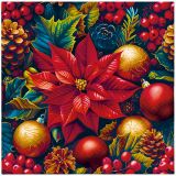 Ubrousky PAW L 33x33cm Vintage Poinsettia Charm