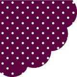 Ubrousky PAW R 32 cm Dots Dark Violet