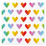Ubrousky TaT 33x33 cm Rainbow Hearts