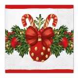 Ubrousky TaT 33x33cm Red Christmas Bauble