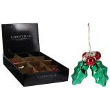 Vianočná dekorácia List cezmíny 3x2x6 cm na zavesenie Vianočná dekorácia List cezmíny 3x2x6 cm na zavesenie