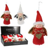 Vánoční figurka anděla s kloboukem 14 cm na zavěšení (mix 2 barev /cena za 1 ks) Vánoční figurka anděla s kloboukem 14 cm na zavěšení (mix 2 barev /cena za 1 ks)