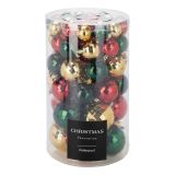 Vánoční koule - PP Disco mix barev 40 až 80 mm, sada 64 ks Vánoční koule - PP Disco mix barev 40 až 80 mm, sada 64 ks