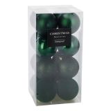 Vánoční koule - PP zelené 80 mm, sada 16 ks Vánoční koule - PP zelené 80 mm, sada 16 ks