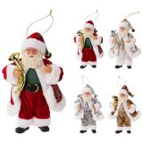 Vánoční ozdoba Mikuláš s rohem 18 cm na zavěšení (4 varianty /cena je za 1 kus)
