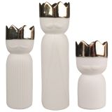 Vánoční svícny Tři králové z porcelánu 6 x 21 cm (sada)